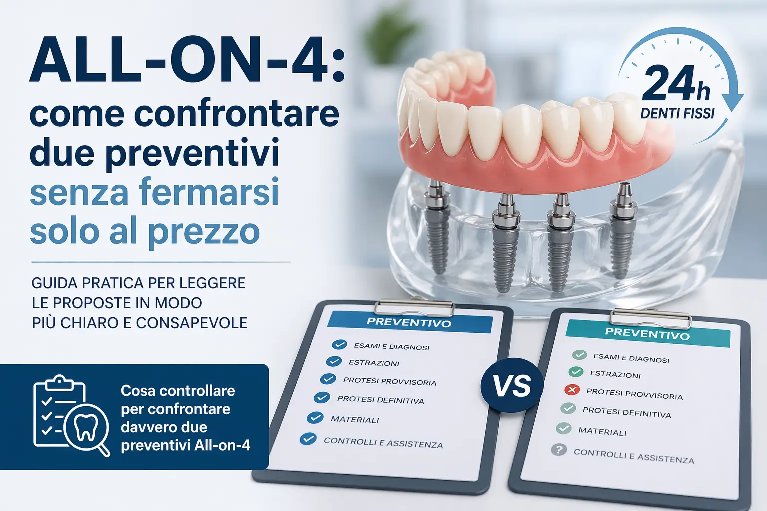 All-on-4: come confrontare due preventivi senza fermarsi solo al prezzo