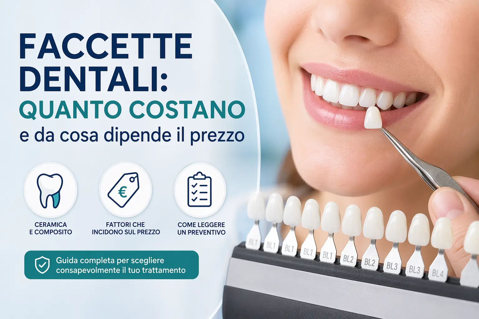 Faccette dentali: quanto costano e da cosa dipende il prezzo